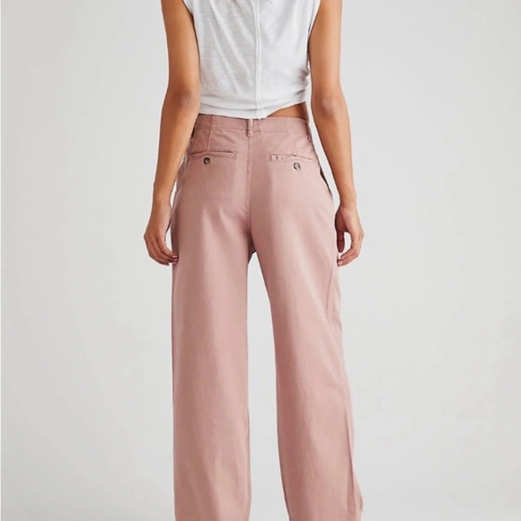 Free People Addy Chino Pants in Roan Rouge size 2 - Picture 2 of 6